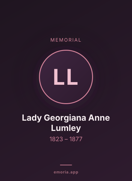 Memorial portrait of Lady Georgiana Anne Lumley