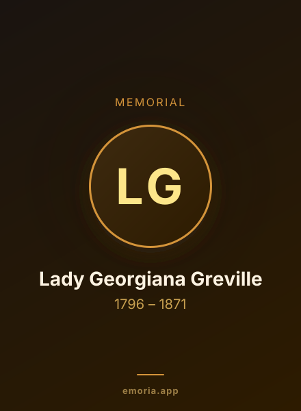 Memorial portrait of Lady Georgiana Greville