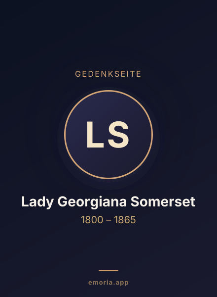 Gedenkportrait von Lady Georgiana Somerset