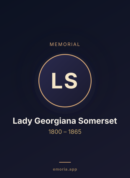 Memorial portrait of Lady Georgiana Somerset