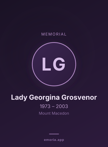Memorial portrait of Lady Georgina Grosvenor
