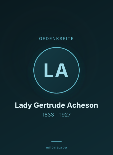Gedenkportrait von Lady Gertrude Acheson