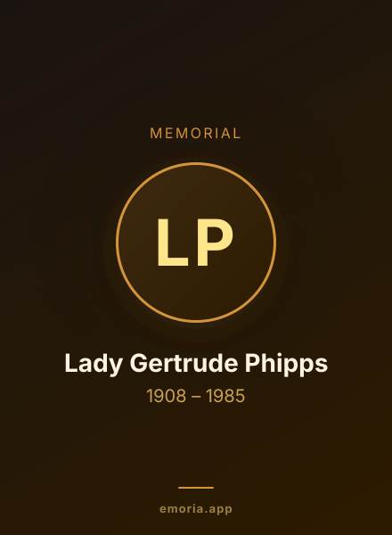 Memorial portrait of Lady Gertrude Phipps
