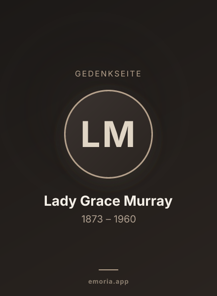 Gedenkportrait von Lady Grace Murray