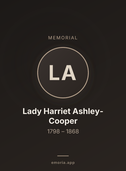 Memorial portrait of Lady Harriet Ashley-Cooper