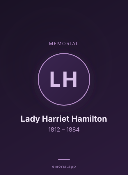 Memorial portrait of Lady Harriet Hamilton
