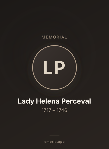 Memorial portrait of Lady Helena Perceval