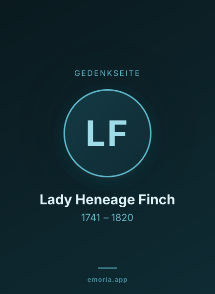 Gedenkportrait von Lady Heneage Finch