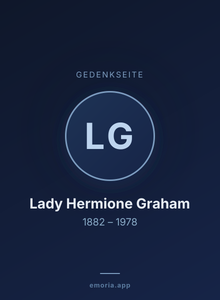 Gedenkportrait von Lady Hermione Graham