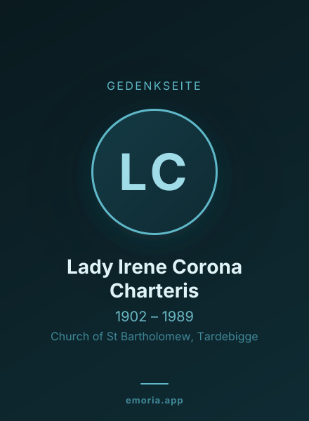 Gedenkportrait von Lady Irene Corona Charteris
