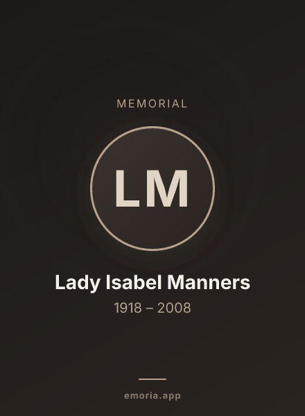 Memorial portrait of Lady Isabel Manners