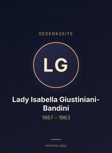 Gedenkportrait von Lady Isabella Giustiniani-Bandini