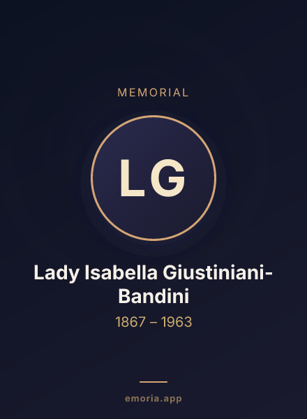 Memorial portrait of Lady Isabella Giustiniani-Bandini