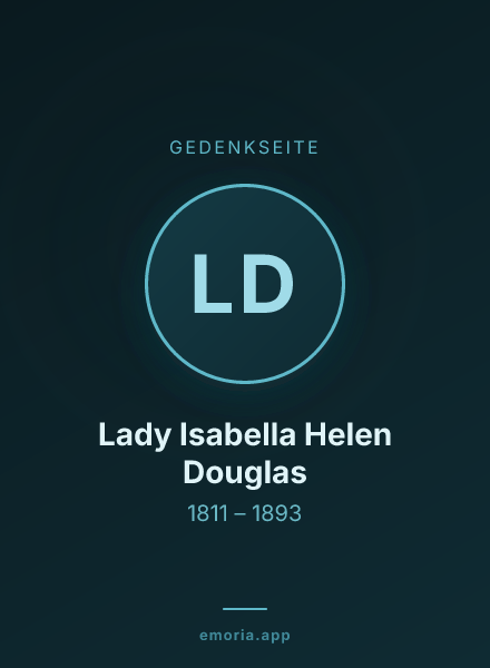Gedenkportrait von Lady Isabella Helen Douglas