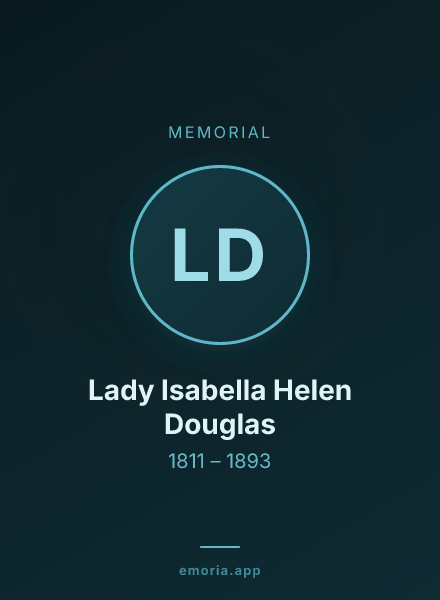 Memorial portrait of Lady Isabella Helen Douglas