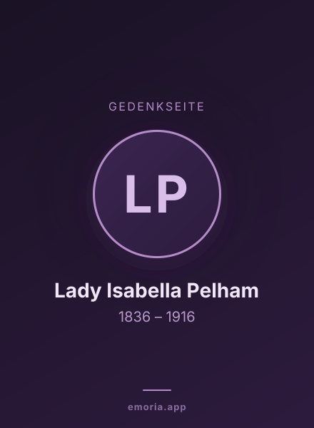 Gedenkportrait von Lady Isabella Pelham