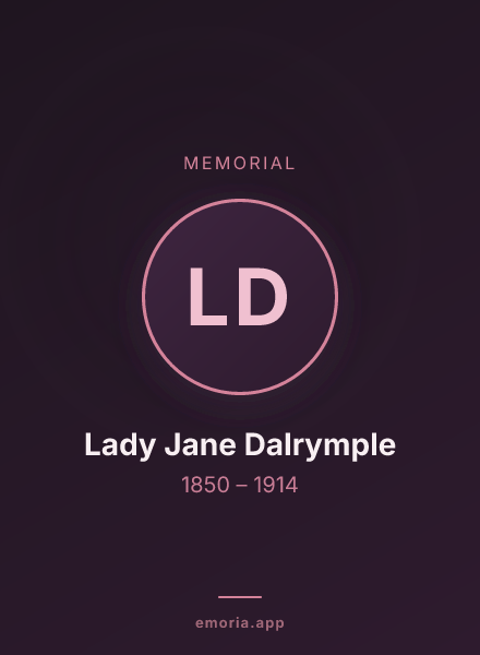 Memorial portrait of Lady Jane Dalrymple