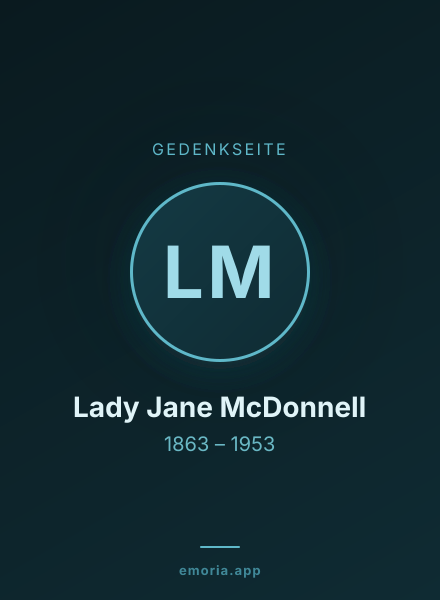 Gedenkportrait von Lady Jane McDonnell