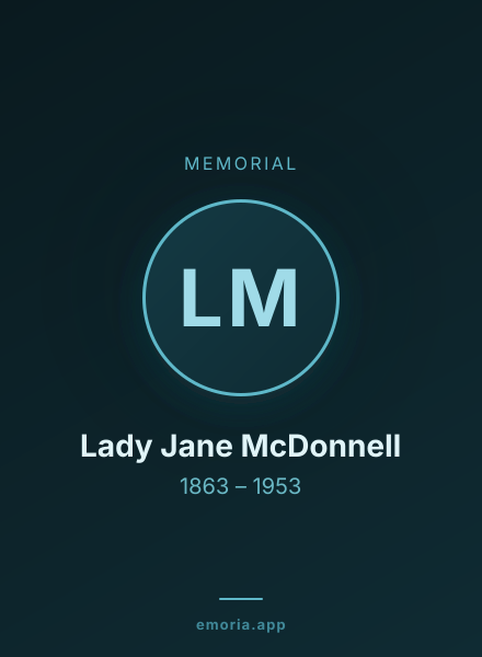 Memorial portrait of Lady Jane McDonnell