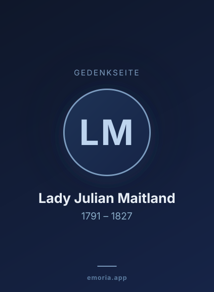 Gedenkportrait von Lady Julian Maitland