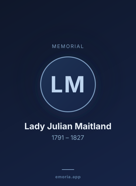Memorial portrait of Lady Julian Maitland