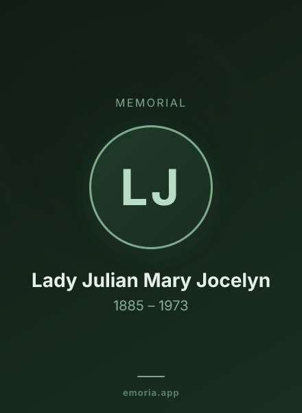 Memorial portrait of Lady Julian Mary Jocelyn