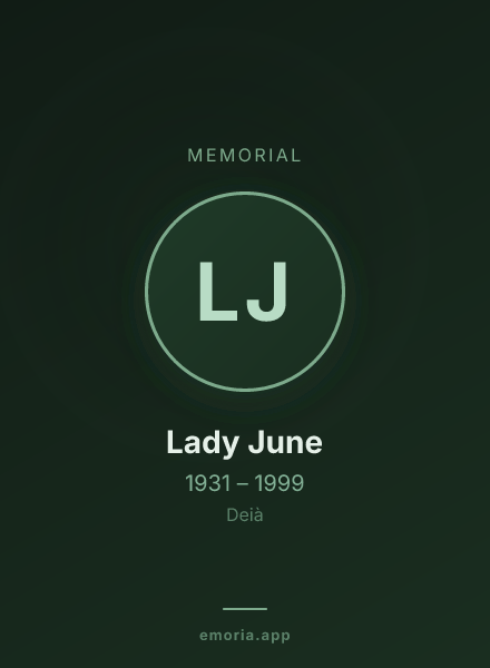 Memorial portrait of Lady June
