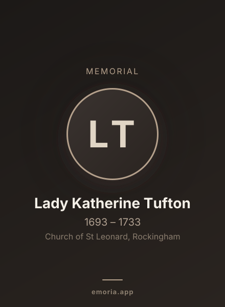 Memorial portrait of Lady Katherine Tufton