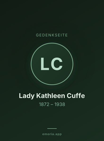 Gedenkportrait von Lady Kathleen Cuffe