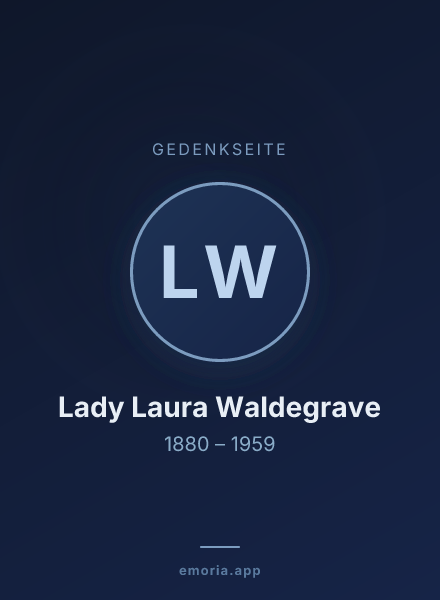 Gedenkportrait von Lady Laura Waldegrave