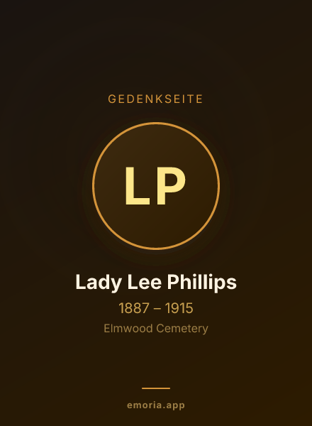 Gedenkportrait von Lady Lee Phillips