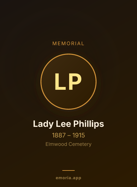 Memorial portrait of Lady Lee Phillips