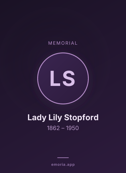 Memorial portrait of Lady Lily Stopford