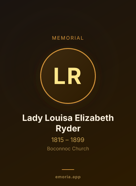 Memorial portrait of Lady Louisa Elizabeth Ryder