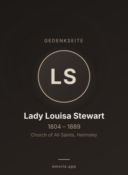 Gedenkportrait von Lady Louisa Stewart