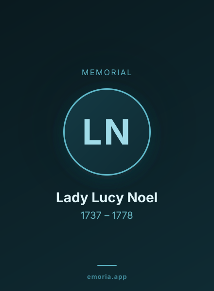 Memorial portrait of Lady Lucy Noel