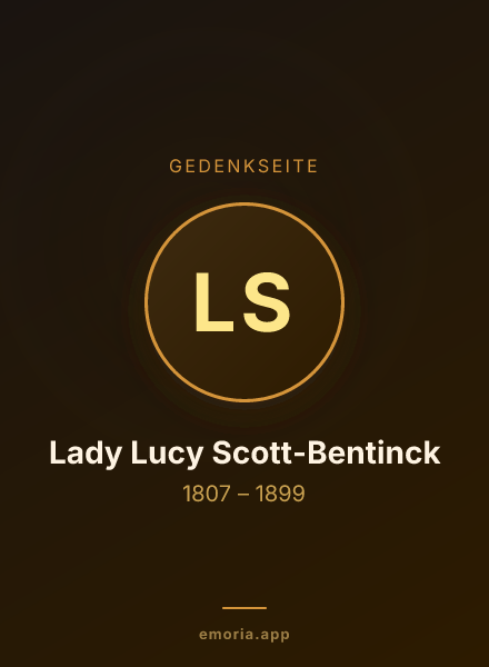 Gedenkportrait von Lady Lucy Scott-Bentinck