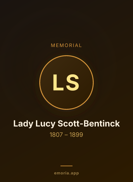 Memorial portrait of Lady Lucy Scott-Bentinck