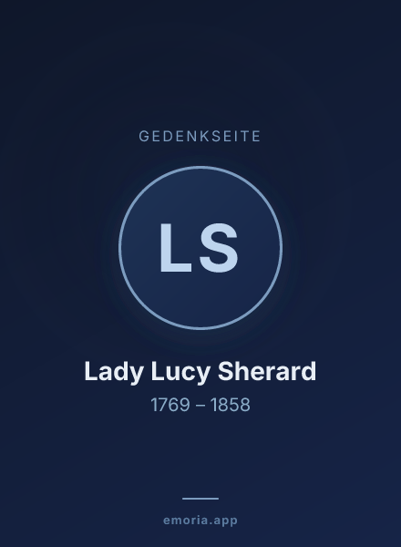 Gedenkportrait von Lady Lucy Sherard
