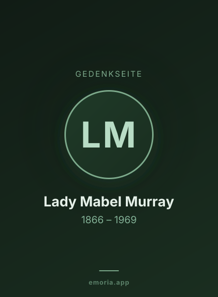 Gedenkportrait von Lady Mabel Murray
