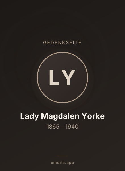 Gedenkportrait von Lady Magdalen Yorke