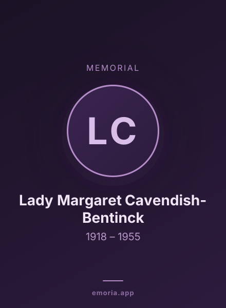Memorial portrait of Lady Margaret Cavendish-Bentinck