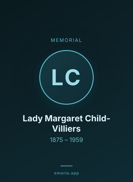 Memorial portrait of Lady Margaret Child-Villiers