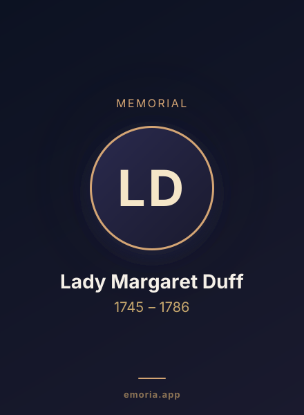 Memorial portrait of Lady Margaret Duff