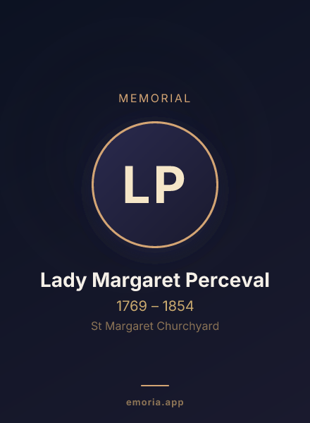 Memorial portrait of Lady Margaret Perceval