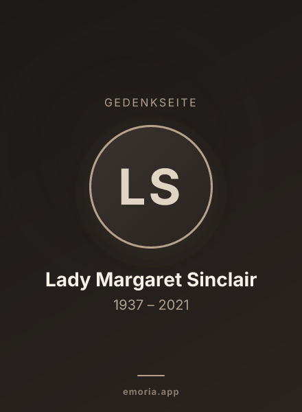 Gedenkportrait von Lady Margaret Sinclair