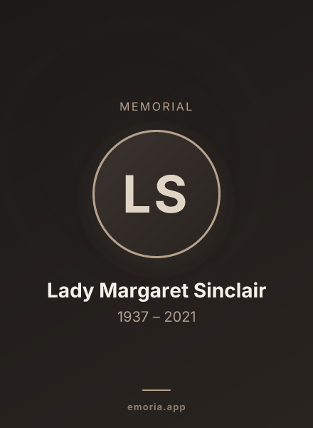 Memorial portrait of Lady Margaret Sinclair