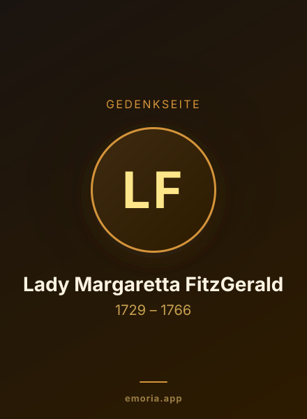 Gedenkportrait von Lady Margaretta FitzGerald