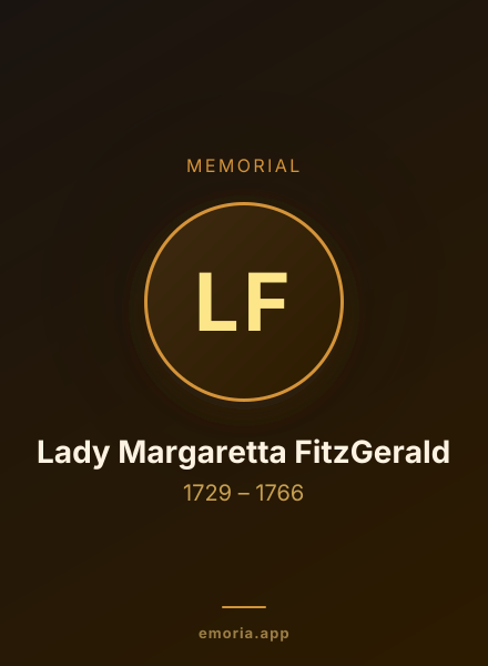 Memorial portrait of Lady Margaretta FitzGerald