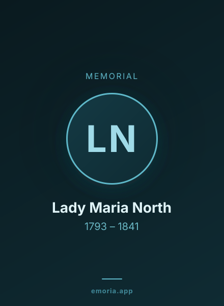 Memorial portrait of Lady Maria North